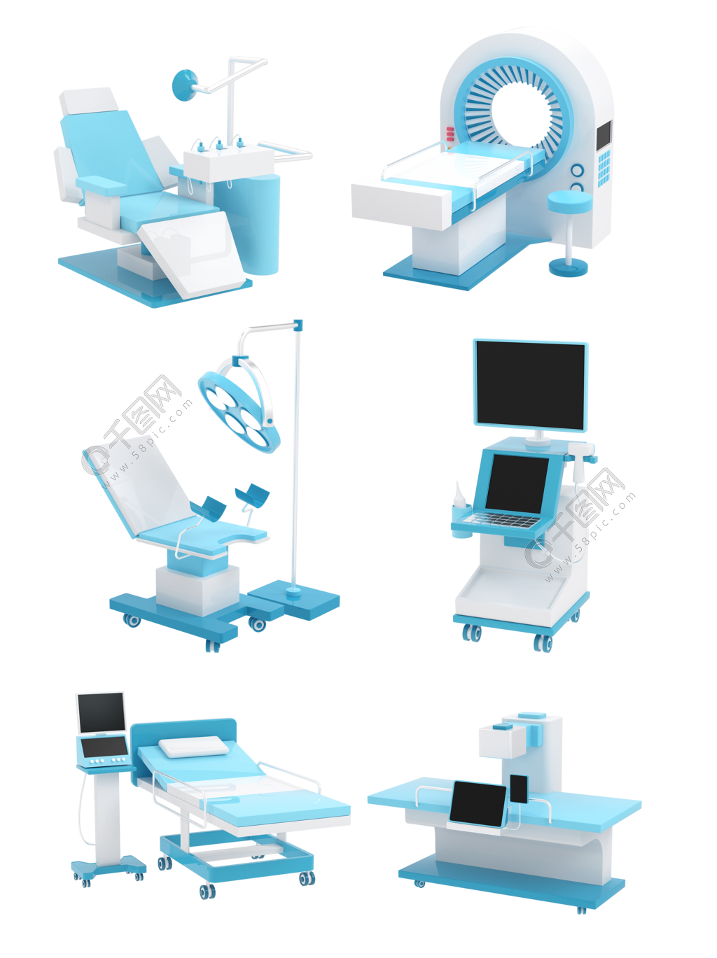 免費(fèi)下載C4D醫(yī)療器械及嬰童用品器材立體模型模板（編號(hào)43840735）